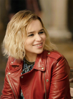 (image for) Emilia Clarke Last Christmas Leather Jacket