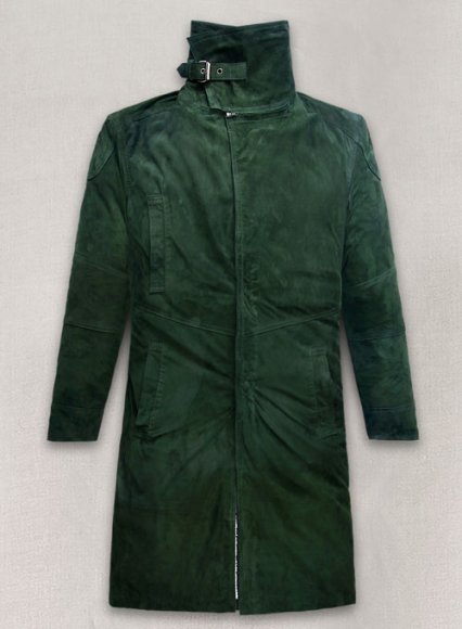 Timber Green Suede Ryan Gosling Blade Runner 2049 Long Coat