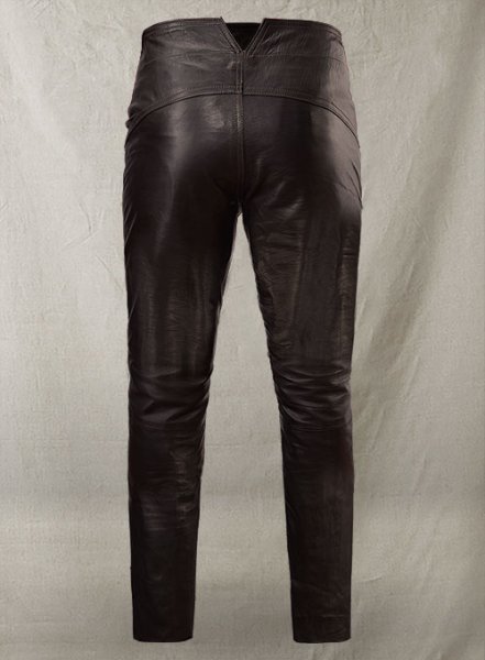 (image for) Soft Dark Brown Jim Morrison Leather Pants