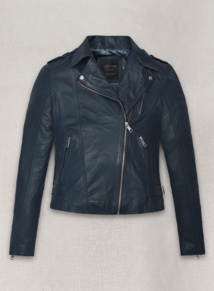 (image for) Soft Winsor Blue Washed & Wax Leather Jacket # 267