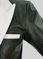 (image for) Soft Deep Olive Wax Hampton Leather Blazer