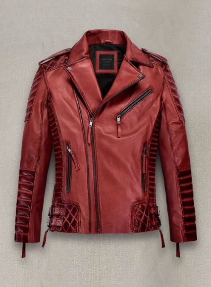 (image for) Charles Burnt Red Leather Jacket