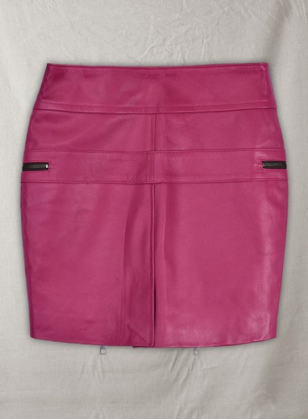 (image for) Front Zipper Leather Mini Skirt - # 143