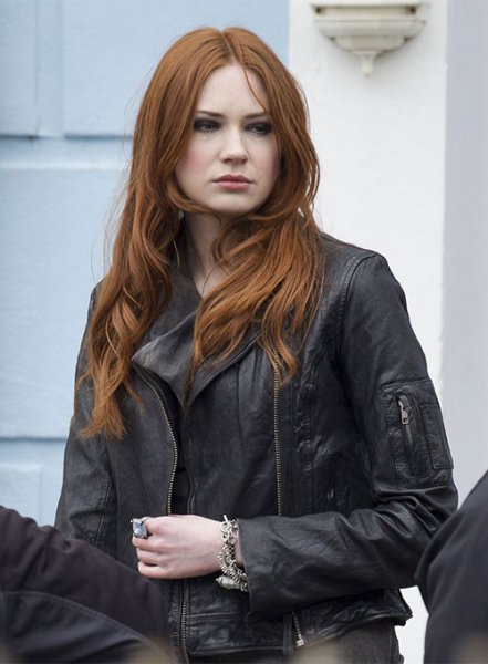 (image for) Karen Gillan Leather Jacket