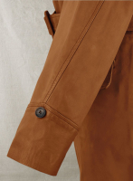 (image for) Brown Brad Pitt Legends of the Fall Leather Trench Coat