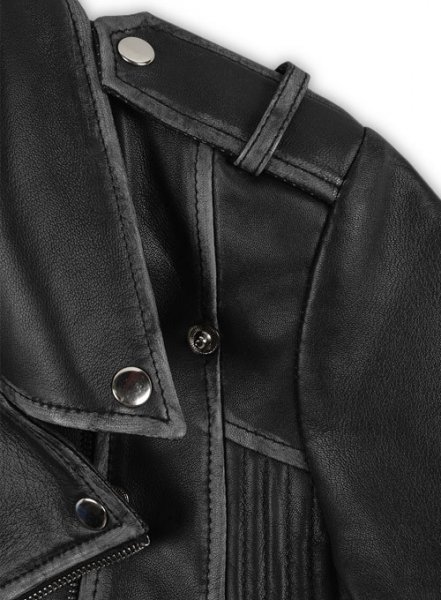 (image for) Rubbed Black Leather Jacket # 234