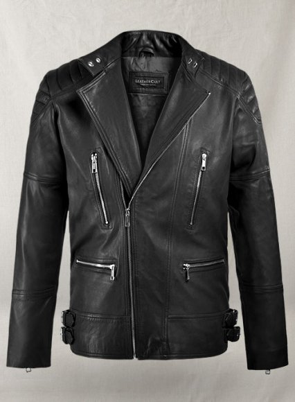 Shotgun Black Moto Leather Jacket