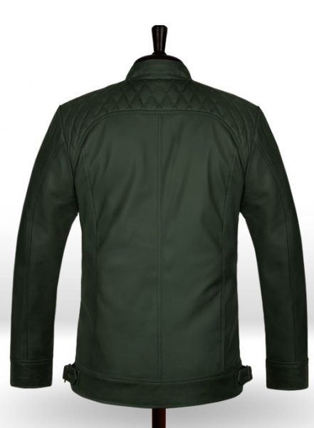 (image for) Soft Deep Olive Leather Jacket # 653