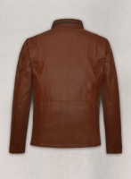 (image for) Tan Brown Military M-65 Leather Jacket