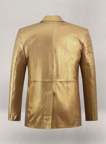 (image for) Gold Leather Blazer