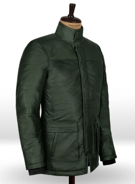 (image for) Soft Deep Olive Leather Jacket # 1000