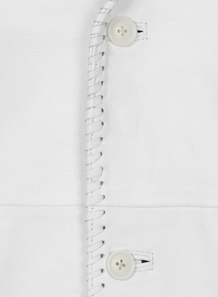 (image for) White Medieval Leather Blazer