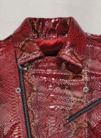 (image for) Gallant Bold Red Python Leather Jacket