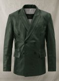 (image for) Vintage Green Leather Blazer