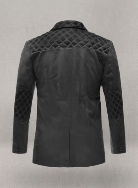 (image for) Harper Burnt Charcoal Leather Blazer