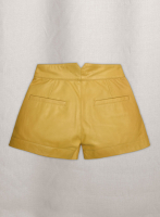 (image for) Yellow Leather Cargo Shorts Style # 360