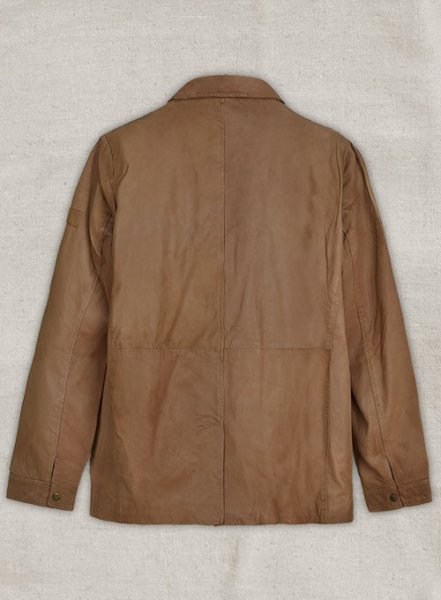 (image for) Washed Brown Leather Jacket #92 - XL Regular