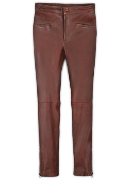 (image for) Soft Fermented Burgundy Zoey Leather Pants