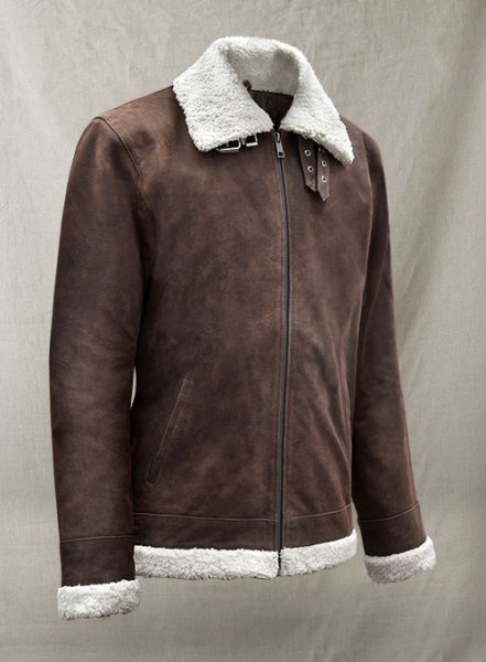 (image for) Vintage Brown Aviator Leather Jacket