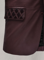 (image for) Harper Burnt Wine Leather Blazer