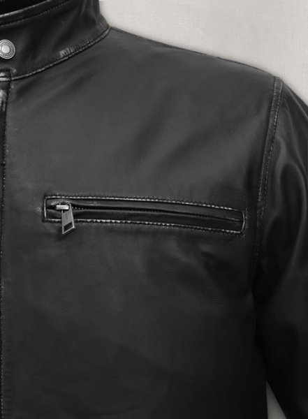 (image for) Rubbed Black Bradley Cooper Burnt Leather Jacket