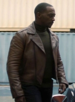 (image for) Anthony Mackie Falcon and The Winter Solider Leather Jacket