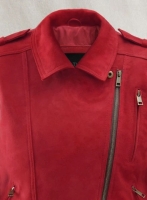 (image for) Soft Lava Red Suede Leather Jacket # 267