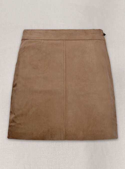 (image for) Dusty Beige Suede Basic Leather Skirt # 153