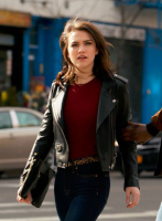 (image for) Violett Beane God Friended Me Leather Jacket