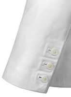 (image for) White Medieval Leather Blazer