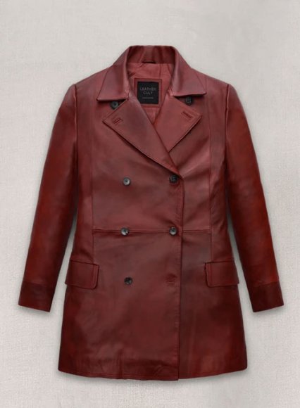 (image for) Dakota Johnson Madame Web Leather Trench Coat