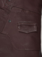 (image for) Falcon Burgundy Rider Leather Jacket