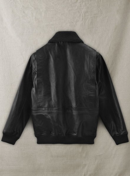 (image for) Black Pilot Aviator Leather Jacket