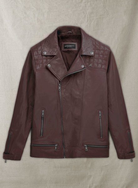 (image for) Ironwood Burgundy Biker Leather Jacket