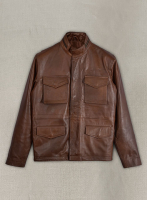 (image for) Spanish Brown Military M-65 Leather Jacket