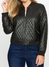 (image for) Parisian Quilted Bomber Leather Jacket # 2006