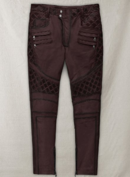 (image for) Outlaw Burnt Wine Leather Pants