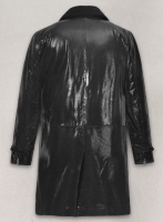 (image for) Snake Emboss Black Tom Hardy Dark Knight Leather Trench Coat