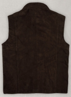 (image for) Soft Dark Brown Suede Leather Vest # 354