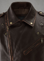 (image for) Enforcer Dark Brown Biker Leather Jacket