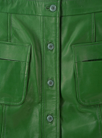 (image for) Brazil Green Button-Up Leather Skirt - # 121