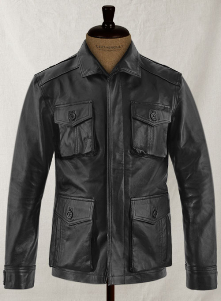 (image for) Black Jensen Ross Ackles Supernatural Season 7 Leather Jacket