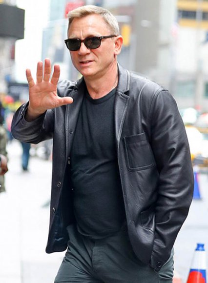 Daniel Craig Leather Blazer