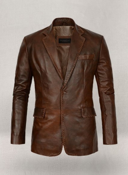 Spanish Brown Medieval Leather Blazer