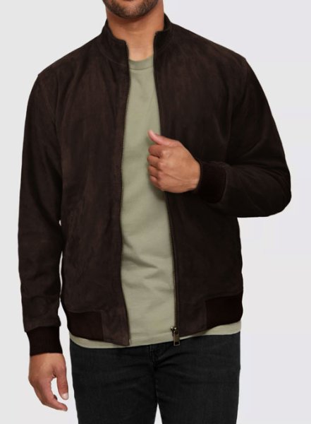 (image for) Dark Brown Suede Ryan Reynolds Leather Jacket