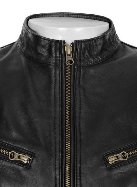 (image for) Thick Black Leather Jacket # 97