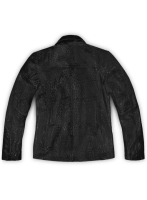 (image for) Black Ostrich Leather Hipster Jacket #2