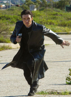 (image for) Cillian Murphy In Time Leather Long Coat