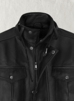 (image for) Thick Black Rafael Nadal Leather Jacket