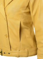 (image for) Yellow Captain America Scarlett Johansson Leather Jacket